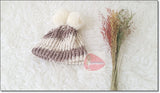 Cute Knit Baby Hat With Pom Pom/ Baby Knit Winter Hat with Pompom / Classic knit baby hat