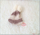 Cute Knit Baby Hat With Pom Pom/ Baby Knit Winter Hat with Pompom / Classic knit baby hat